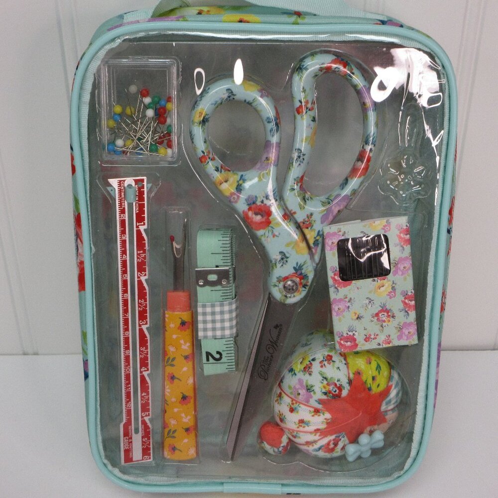 Pioneer Woman Sweet Romance Floral Sewing Kit Travel Set 9pc New